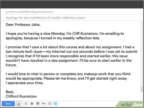 Best Practices for Writing an Email to Professor for Assignment Submission